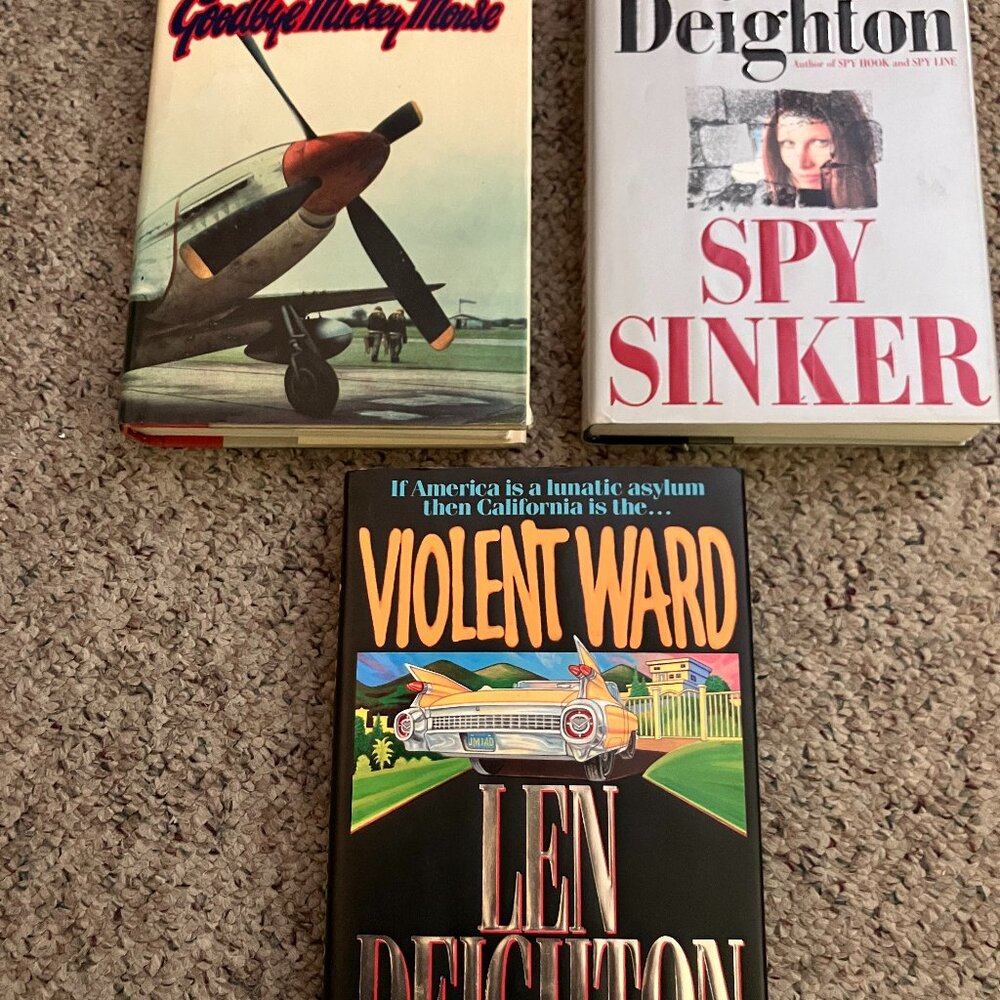 Len Deighton Lot of 3 First Edition / 1st Print Hardcovers with Dustjackets